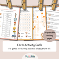 Farm Activity Pack – 20 Printable Educational Activities - Grade 1–2