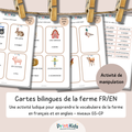 🇫🇷🇬🇧 Cartes de vocabulaire bilingues français anglais – La ferme – GS CP CE1