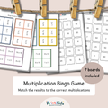 Multiplication Bingo Game – 7 Printable Boards