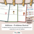 Problèmes d’addition illustrés – activité de manipulation - CP