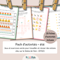 Pack d'activités été – 20 activités ludiques pour réviser en s'amusant - CP CE1