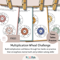 FREE Multiplication Wheels Worksheets for Kids – Visual Times Tables Practice - Grades 2-3