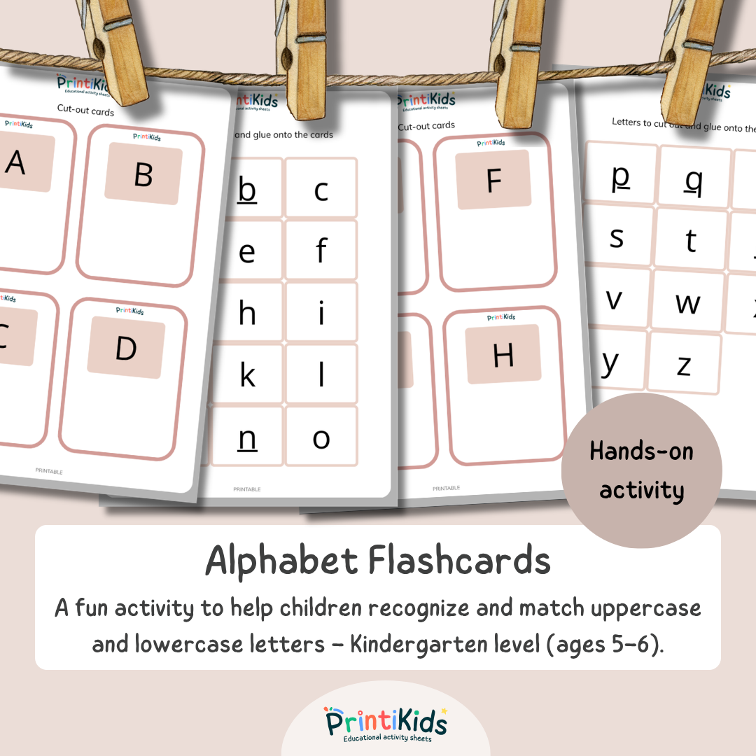 Alphabet Matching Activity Uppercase and Lowercase Letters Printable – Kindergarten Reception (Ages 5–6)
