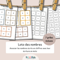 Loto des nombres jusqu’à 100 – Chiffres et lettres - CP CE1 CE2
