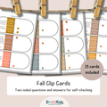 Fall Clip Cards – Reading & Comprehension - Grade 1–3