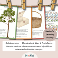 Illustrated Subtraction Word Problems – Hands-On Math Activity | Grades 1–2