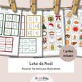 Loto de Noël – Jeu de lecture et vocabulaire - CP CE1