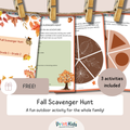 Free Fall Scavenger Hunt Printable – 3 Nature Activities – Grade 1 & Grade 2