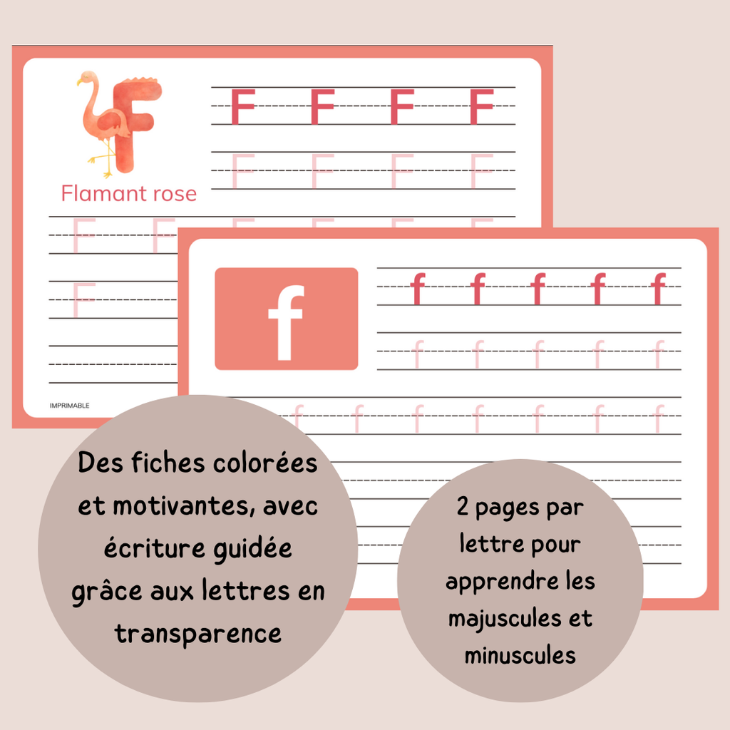 Fiche d’écriture alphabet - GS - CP