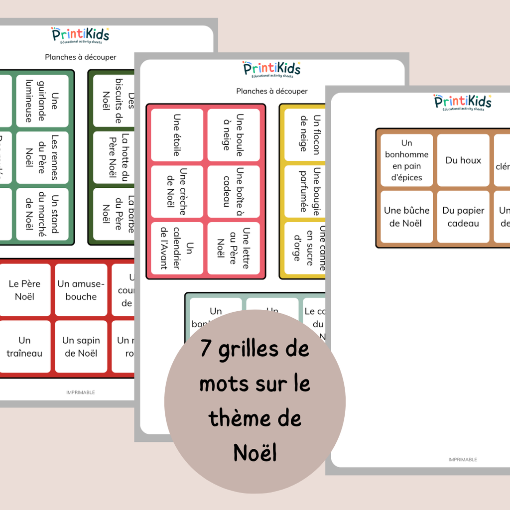Loto de Noël – Jeu de lecture et vocabulaire - CP CE1