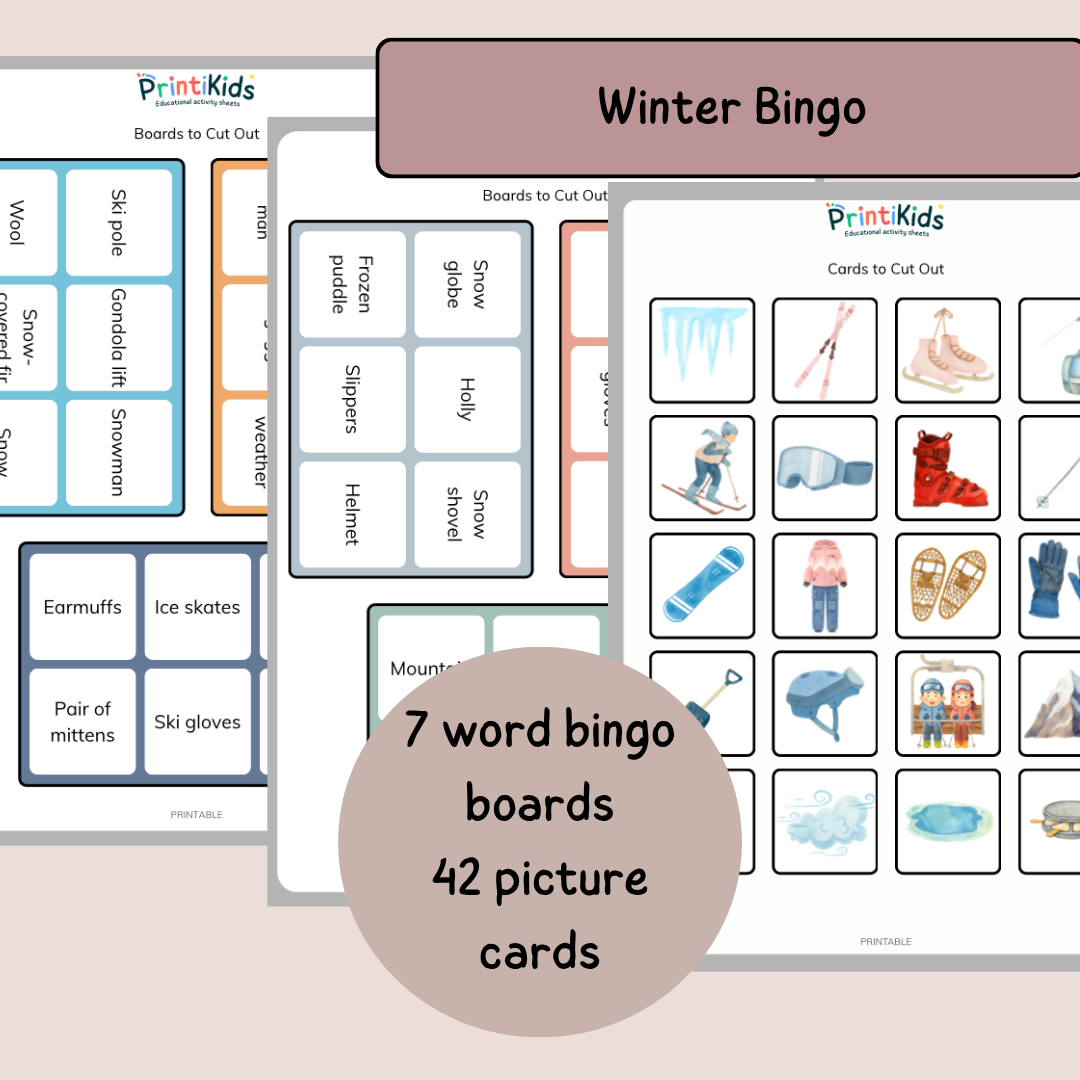 Winter Games Pack – 4 Educational Games – Grade 1–2