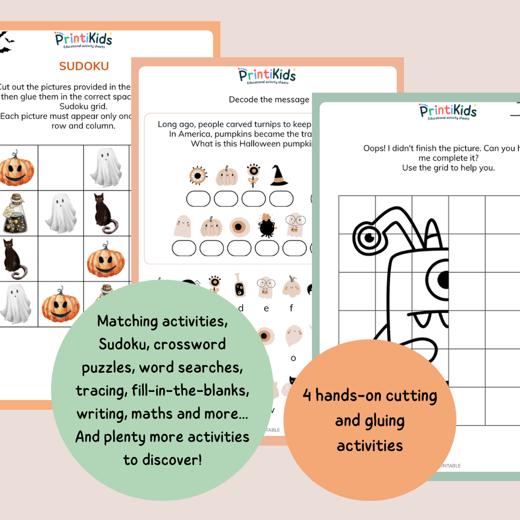Halloween Activity Mega Pack – 35 Printable Activities – Grade 1–2