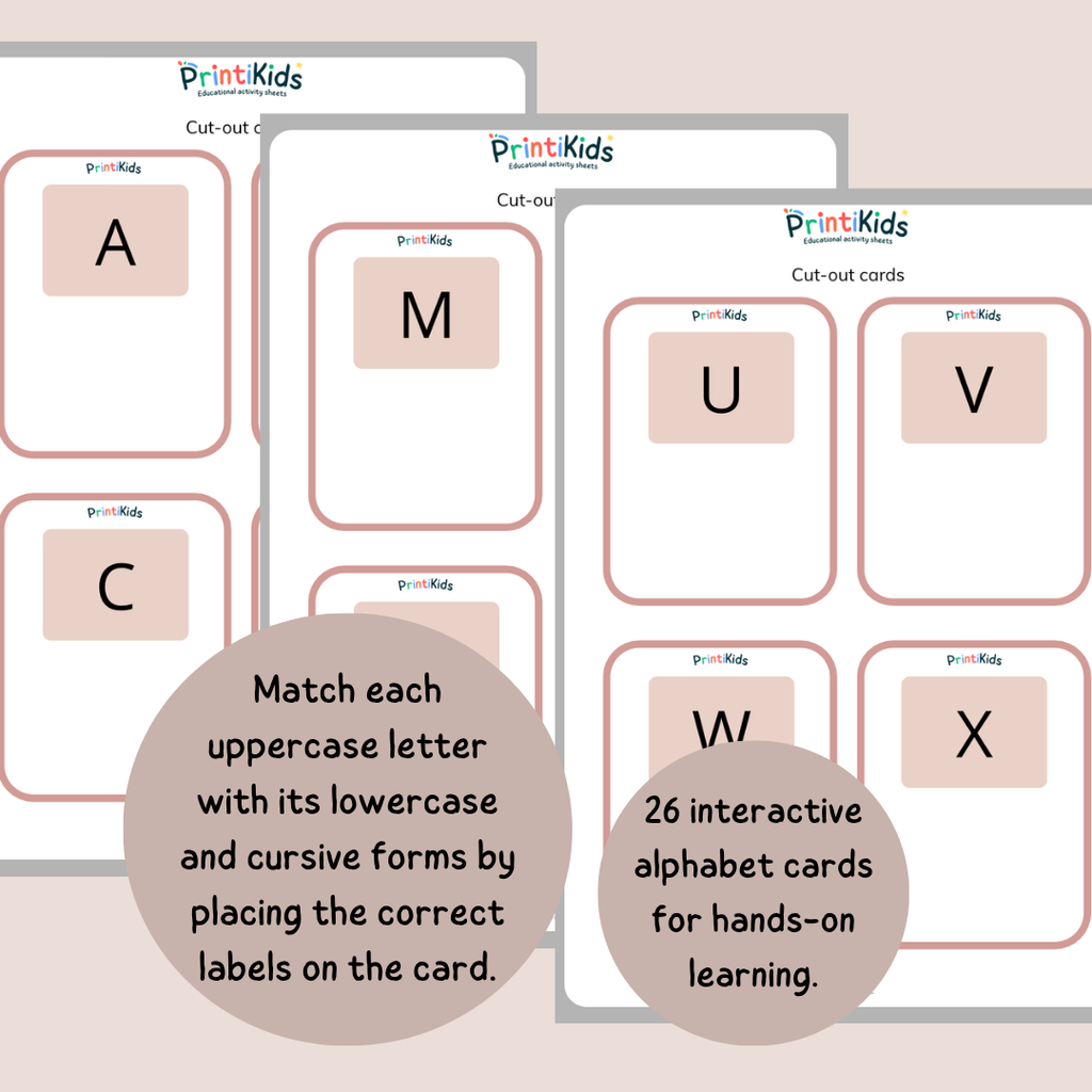 Uppercase, Lowercase & Cursive Letter Matching Activity – Kindergarten & Grade 1