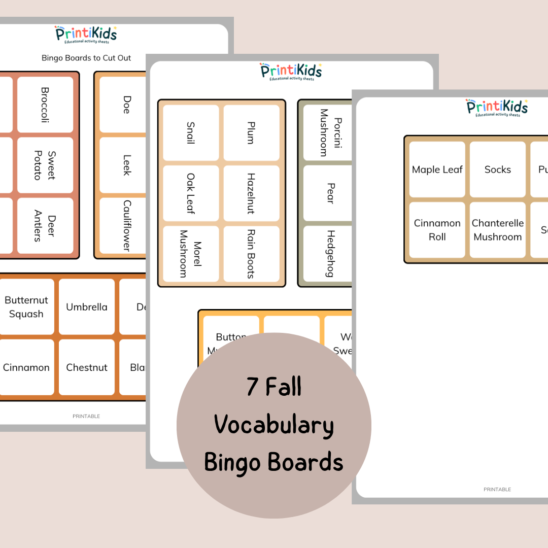 Fall Bingo – Printable Reading & Vocabulary Game – Grade 1–2
