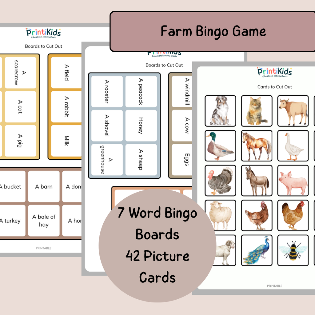 Farm Games Pack – Printable Literacy Games – Grade 1–2