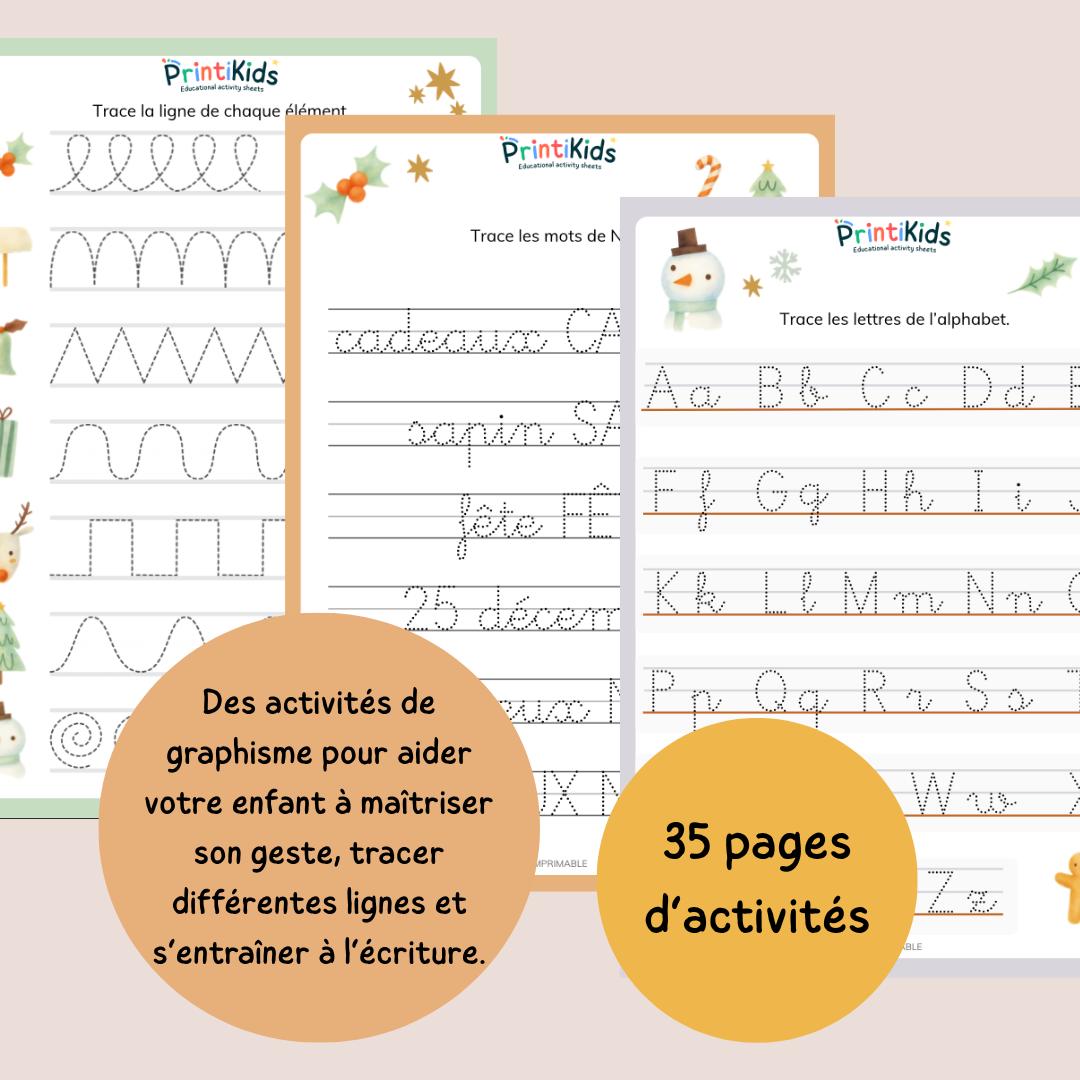 Maxi Pack d’activités de Noël – 35 pages de jeux et exercices - CP CE1