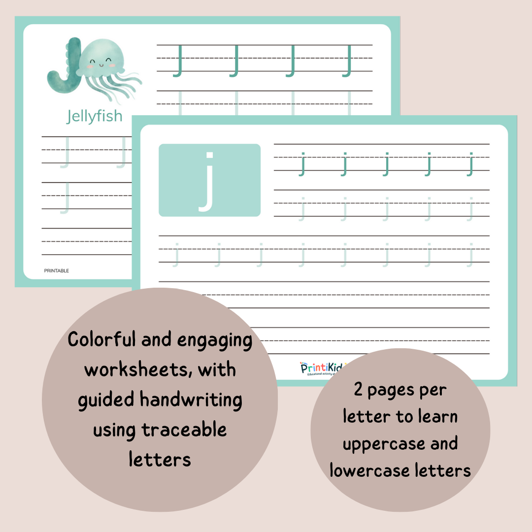 Animal Alphabet Handwriting Worksheets – Early Years & Elementary