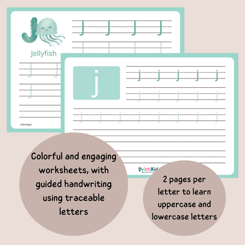 Animal Alphabet Handwriting Worksheets – Early Years & Elementary