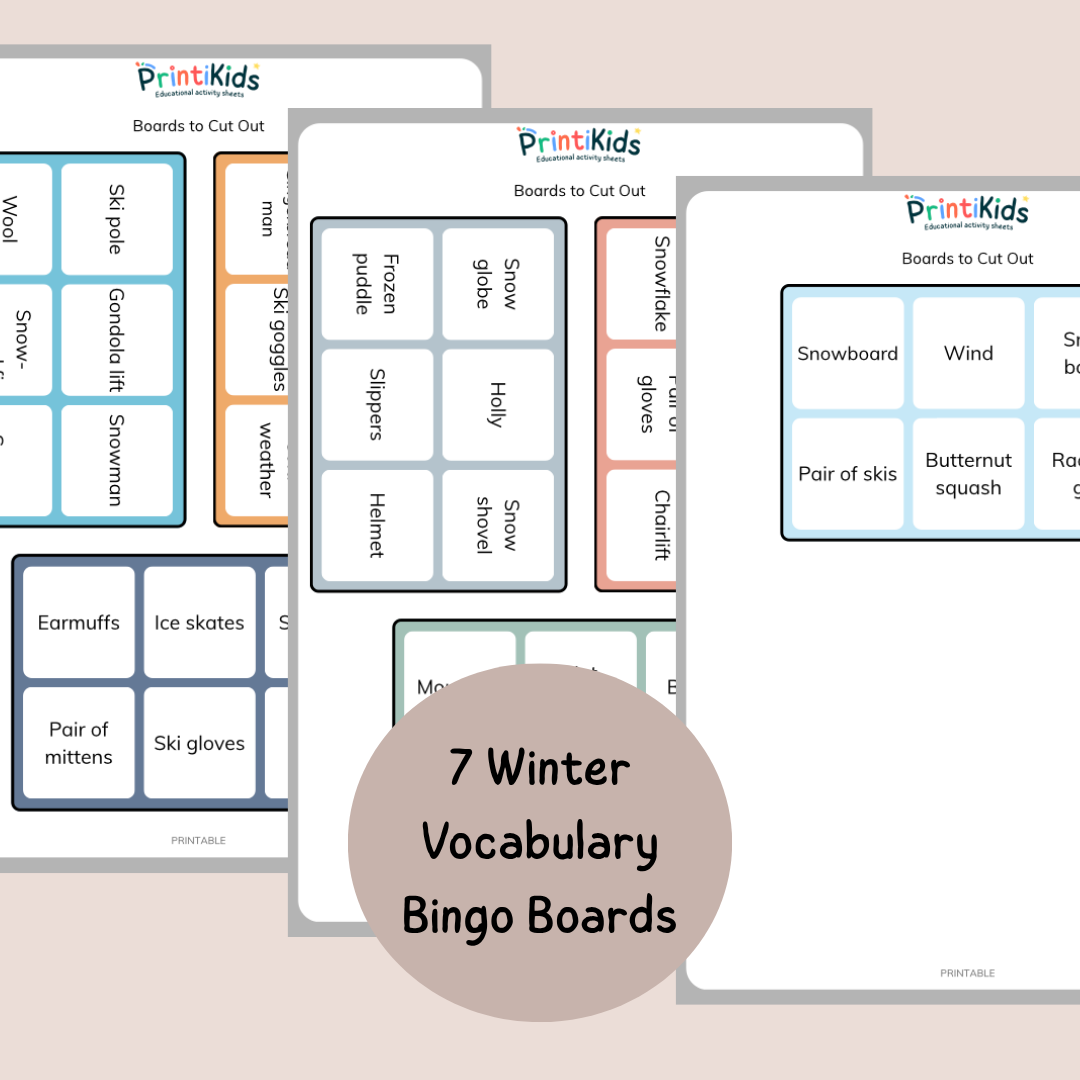 Winter Bingo – Reading & Vocabulary – Grade 1–2