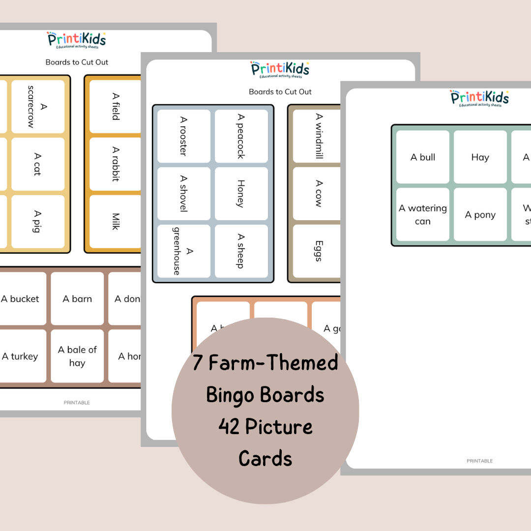 Farm Bingo – Printable Reading & Vocabulary Game - Grade 1–2