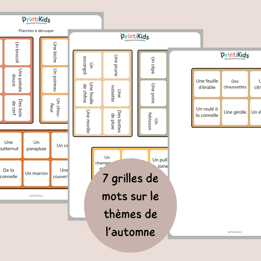 Loto de l'automne – Jeu de lecture et vocabulaire - CP CE1