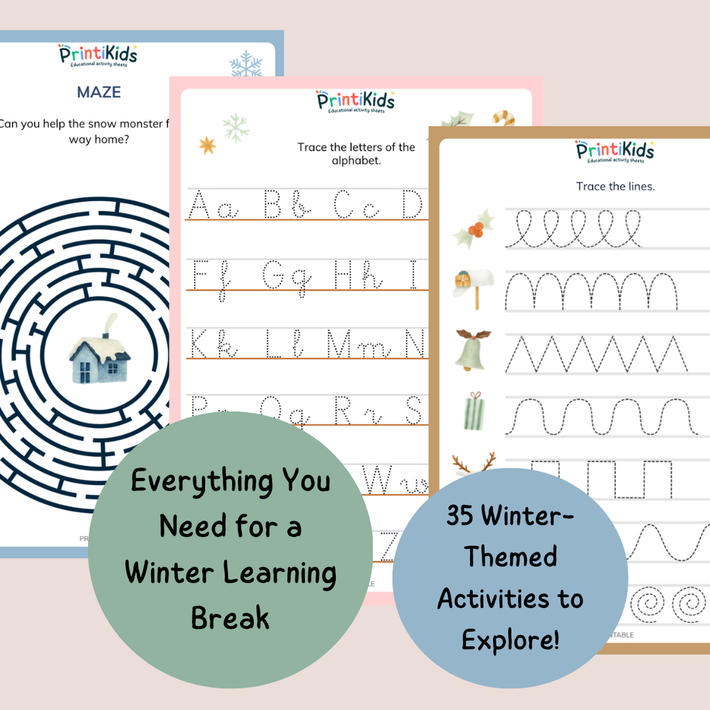 Complete Winter Activity Pack – 35 Printable Worksheets & Games – Grade 1–2