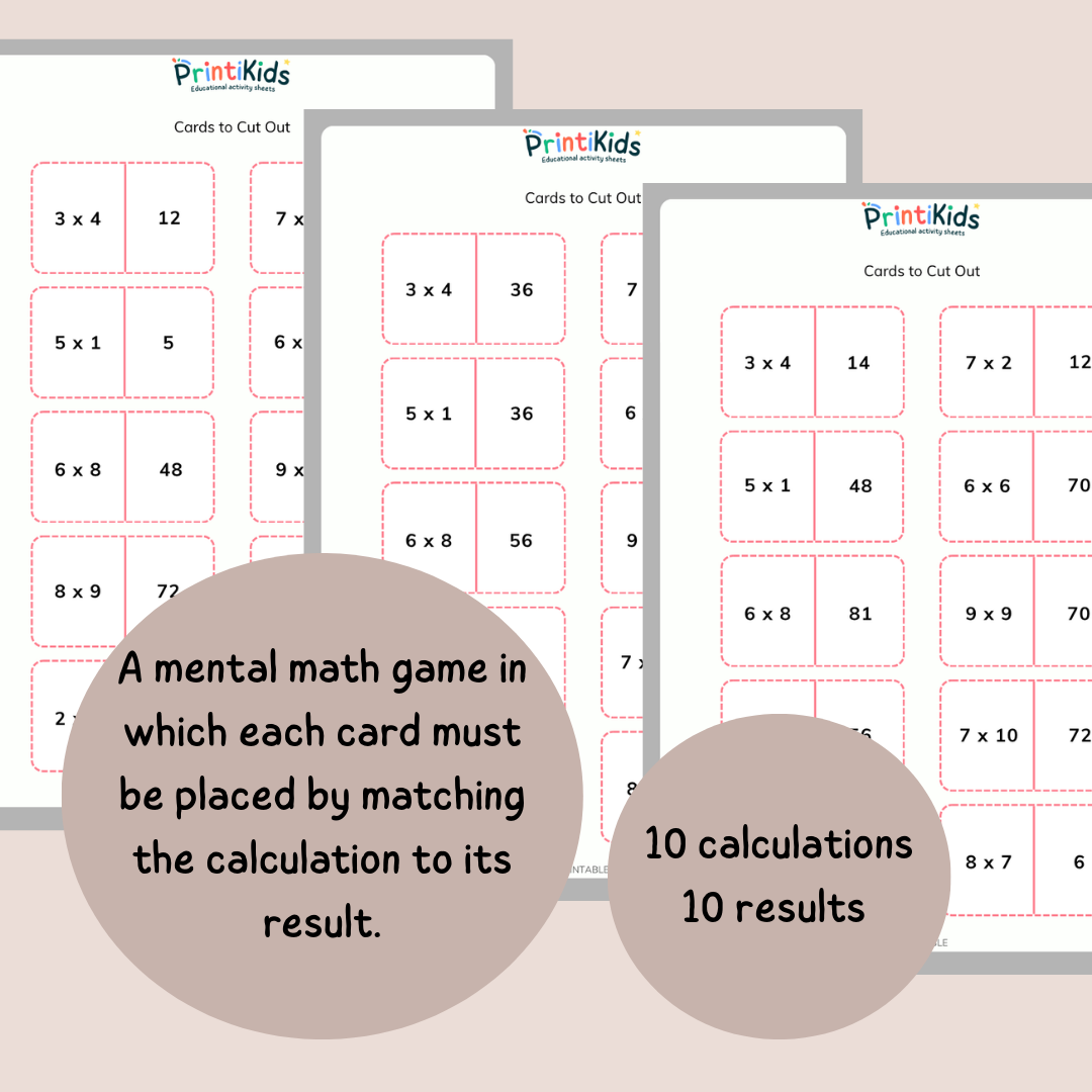 Multiplication Domino Game – Times Tables Math Activity (Ages 7–9 | Grade 2–3 / Year 3–4)