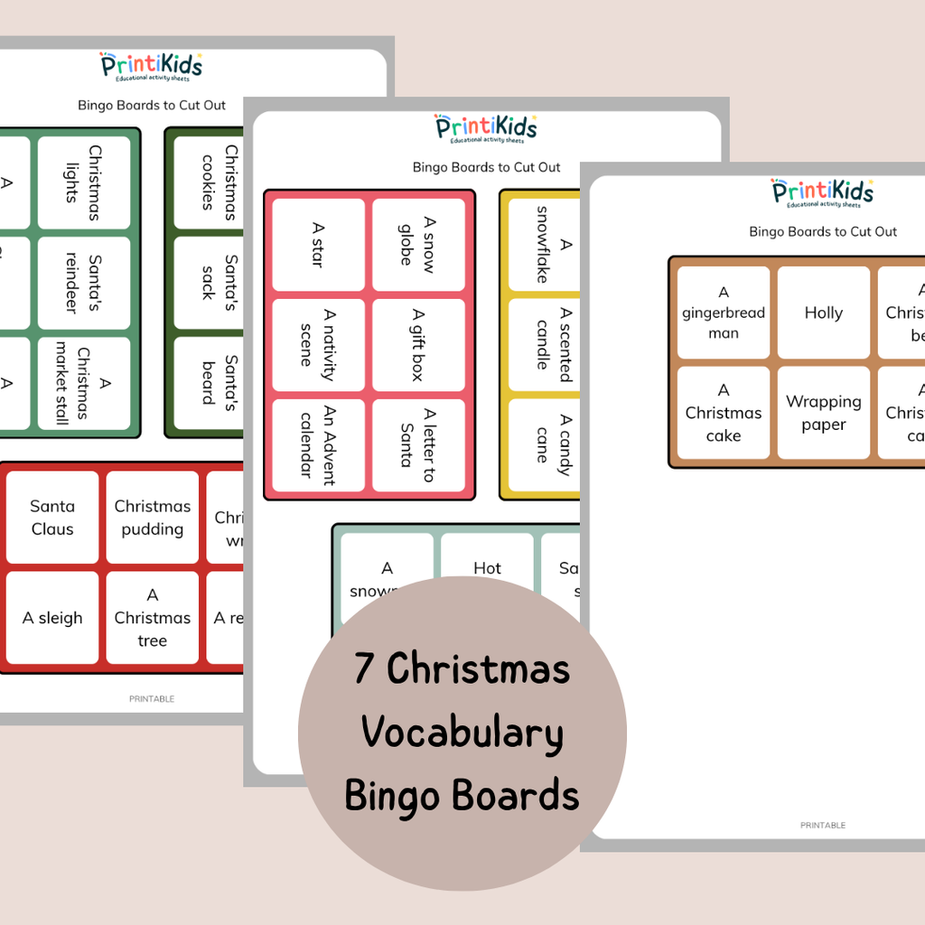 Christmas Bingo – Reading & Vocabulary Game – Grade 1–2