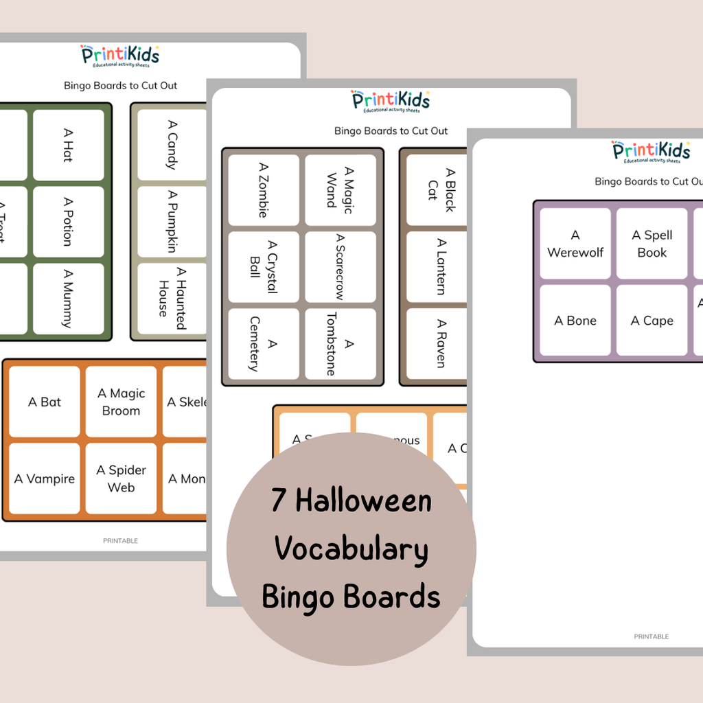Halloween Bingo – Reading & Vocabulary Game – Grade 1–2