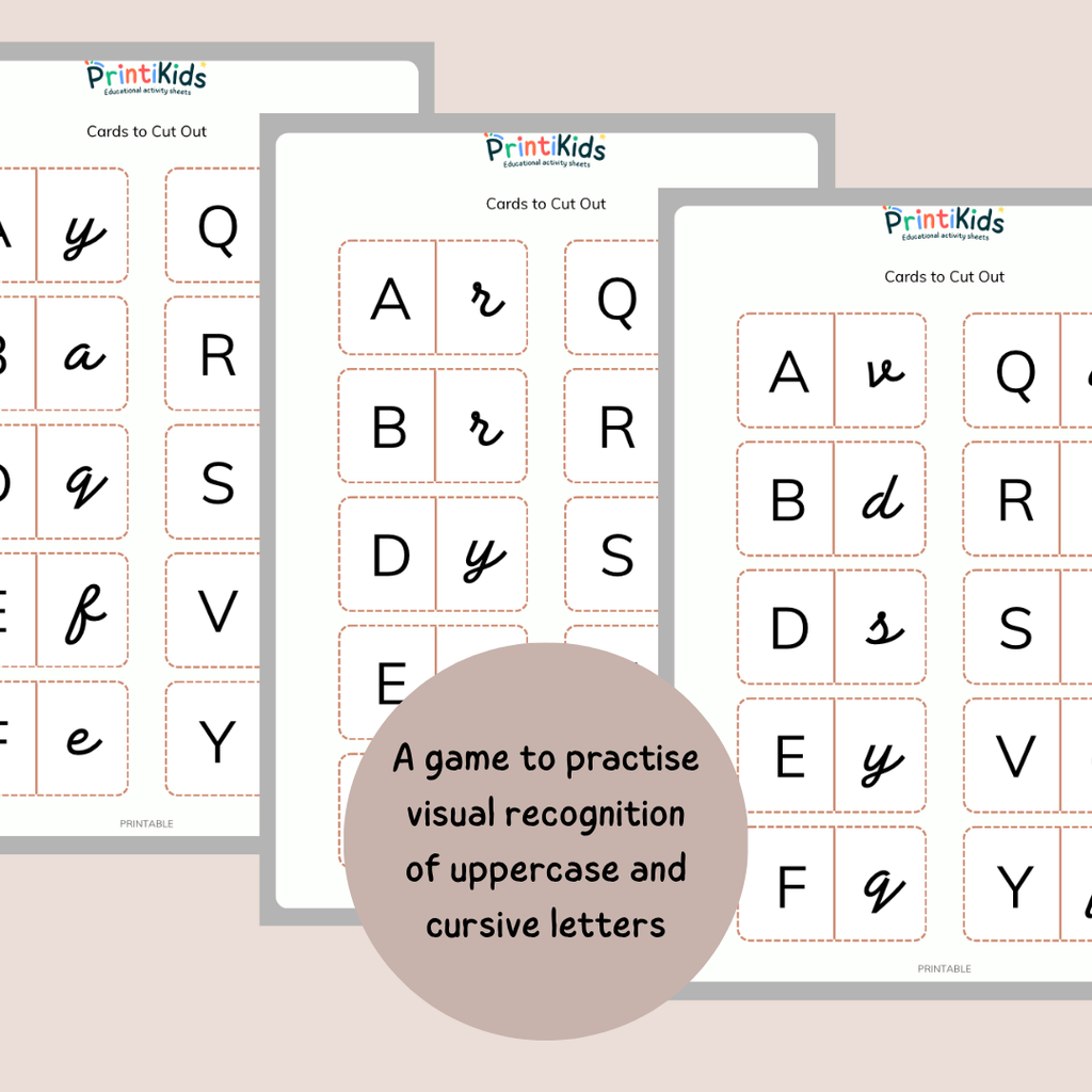 Alphabet Domino Game – Uppercase & Cursive Letters - Grade 1