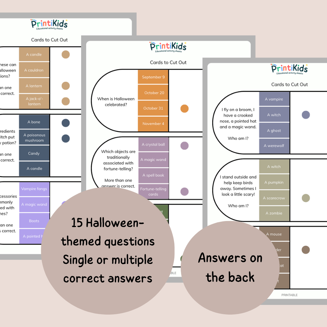 Halloween Clip Cards – Reading & Comprehension – Grade 1–3