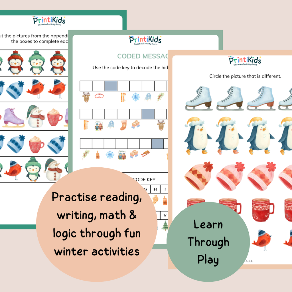 Winter Activity Pack – 20 Printable Activities – Grade 1–2