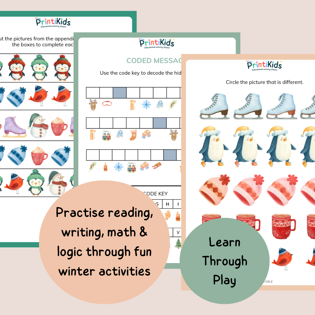 Winter Activity Pack – 20 Printable Activities – Grade 1–2