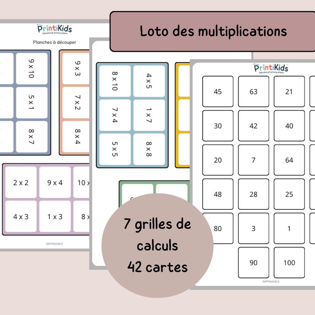 Pack jeux des multiplications - 4 activités CE1 CE2