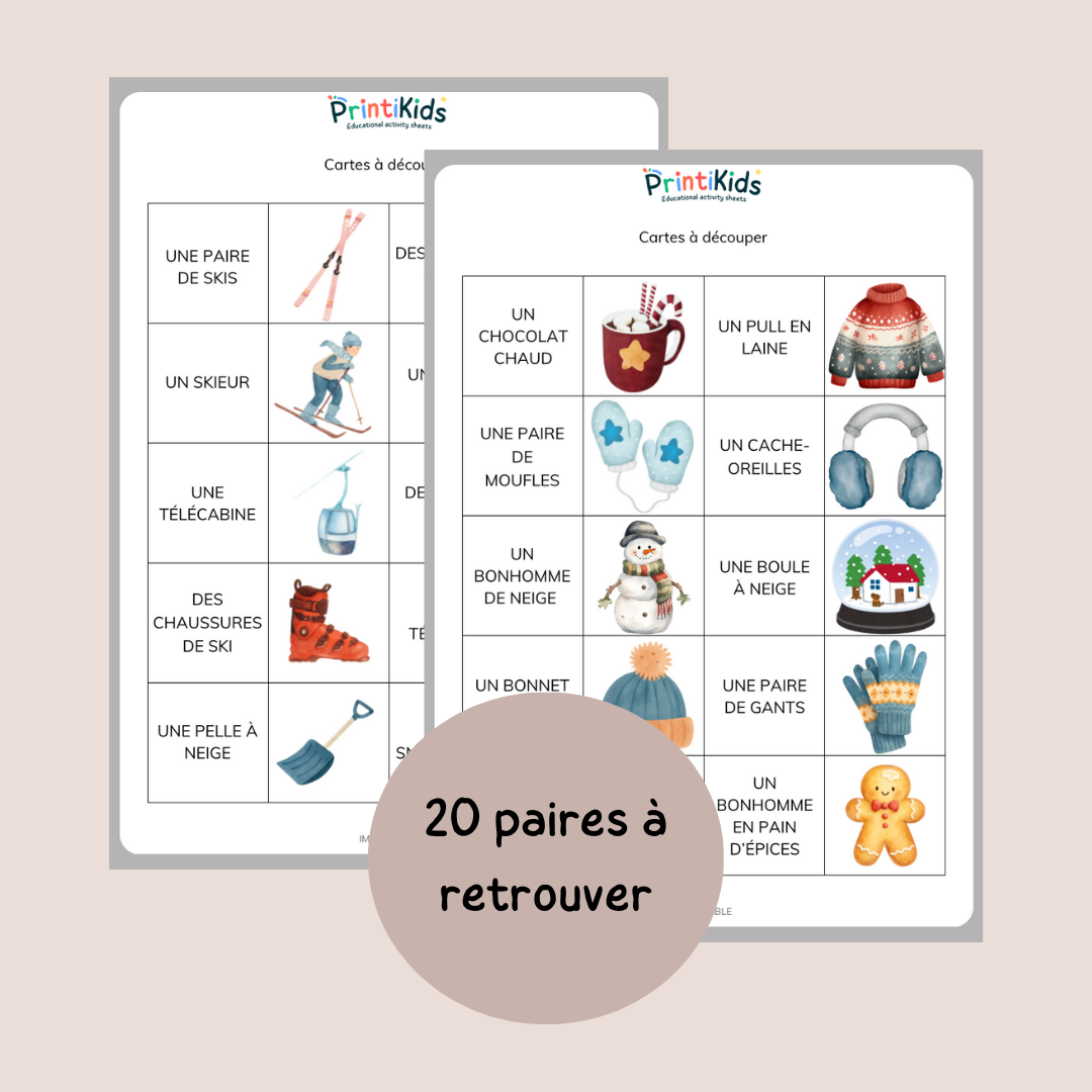 Memory de l’hiver - CP – CE1