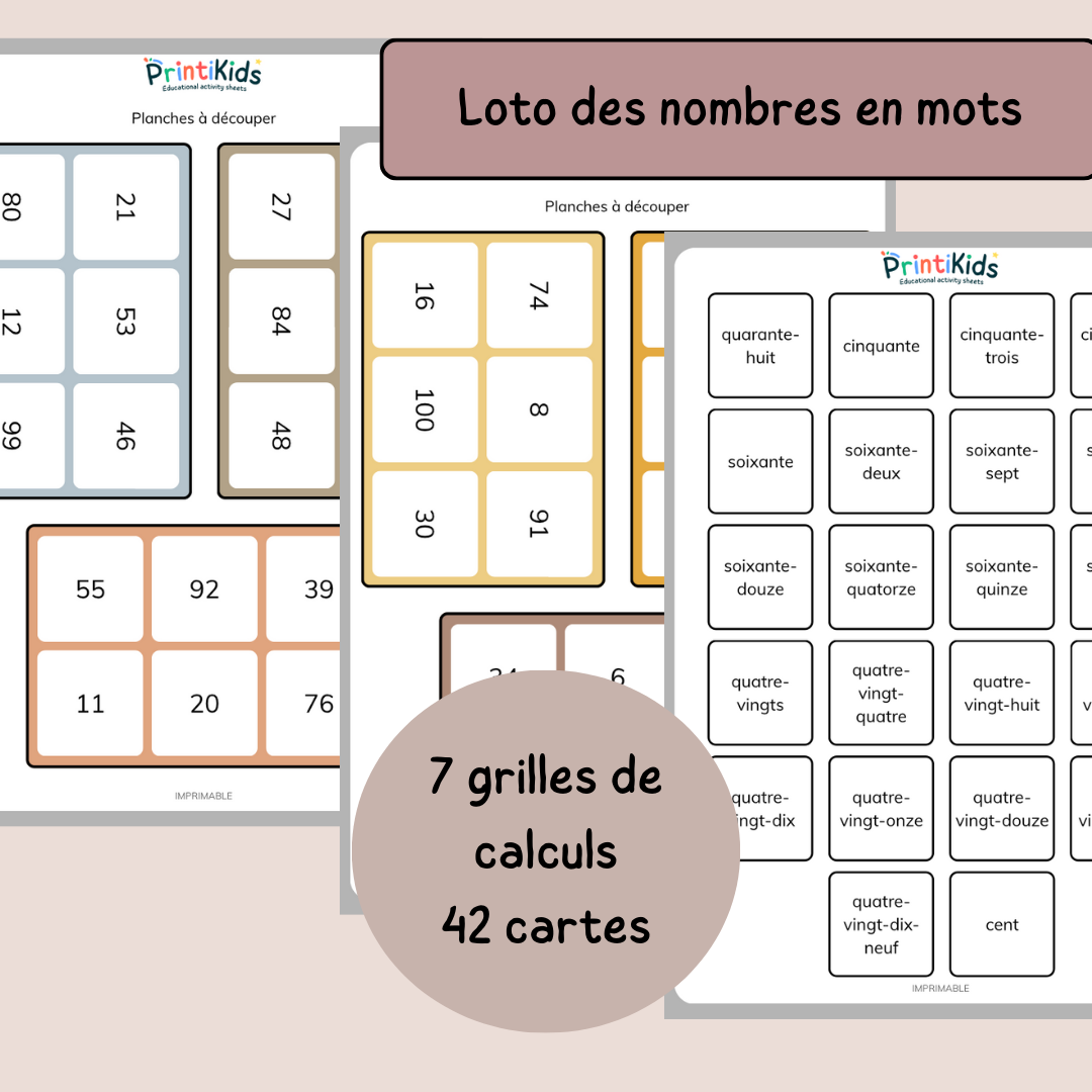 Pack - Jeux des nombres de 1 à 100 - CP - CE1