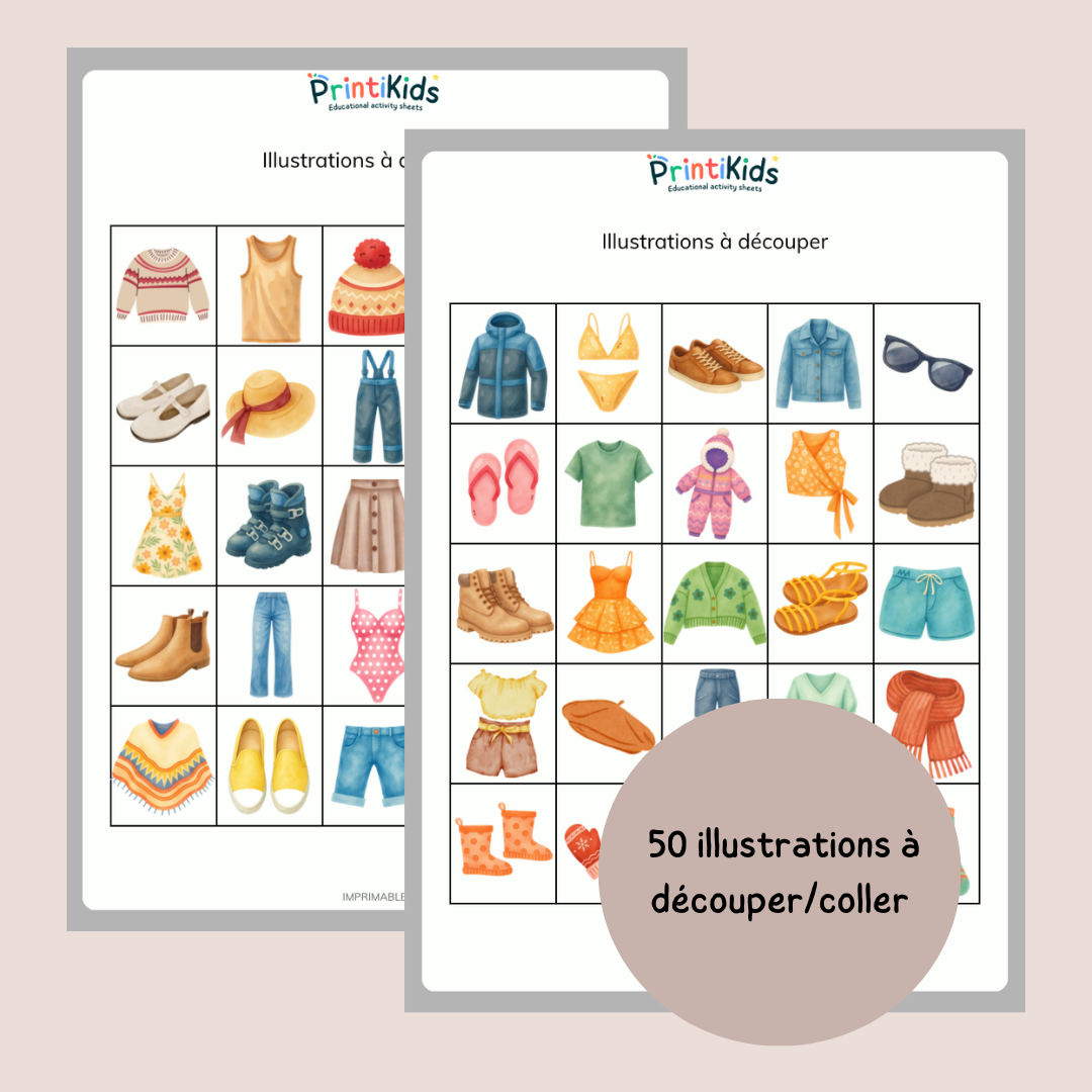 Activité tri des vêtements par saisons GS CP