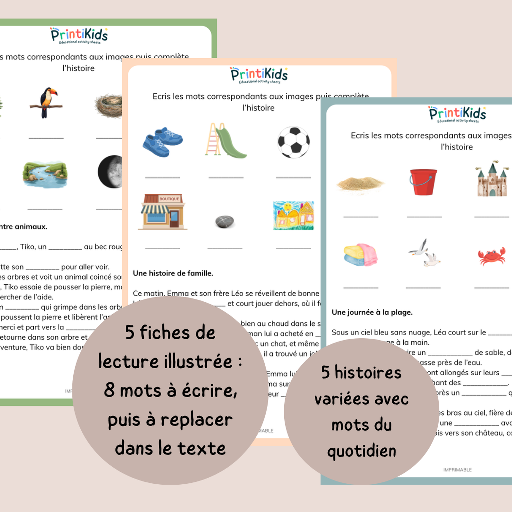 Pack lecture écriture à imprimer – 20 activités progressives de lecture et compréhension - CP