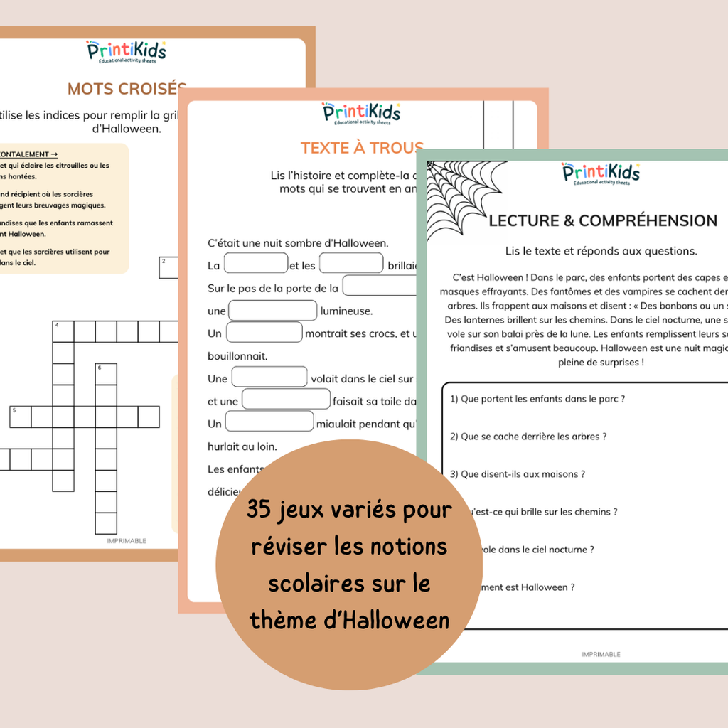 Maxi Pack d’activités Halloween – 35 activités éducatives – CP CE1