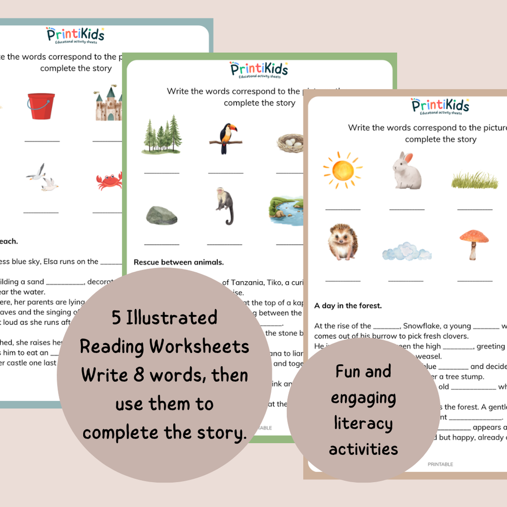 Reading & Writing Worksheets – 20 Progressive Literacy Activities – Grade 1 / Year 2