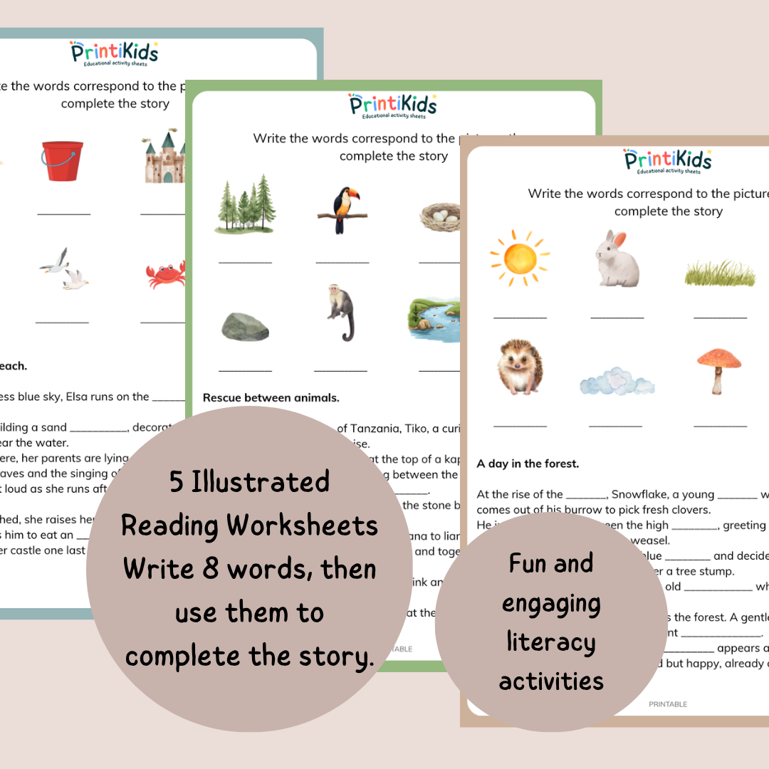 Reading & Writing Worksheets – 20 Progressive Literacy Activities – Grade 1 / Year 2