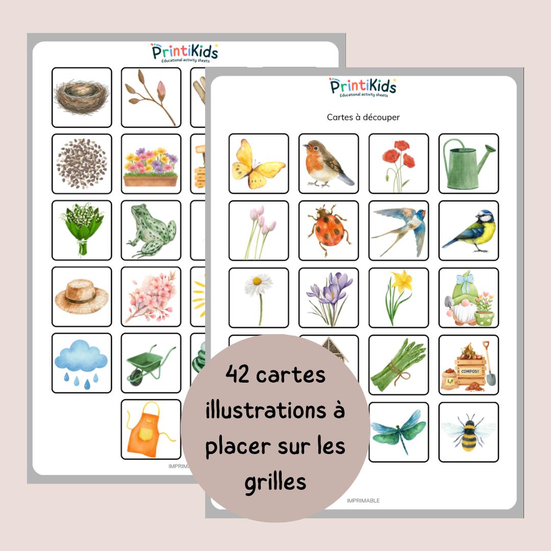 Loto de printemps – Jeu de lecture et vocabulaire CP CE1
