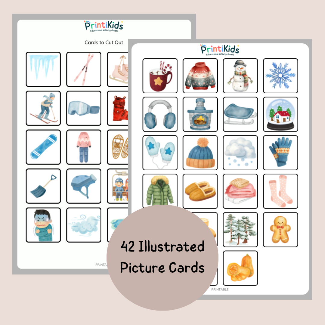 Winter Bingo – Reading & Vocabulary – Grade 1–2