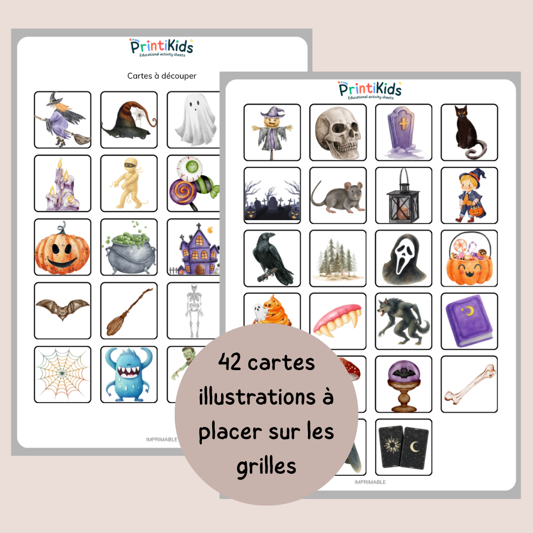 Loto Halloween – Jeu de lecture et vocabulaire CP CE1