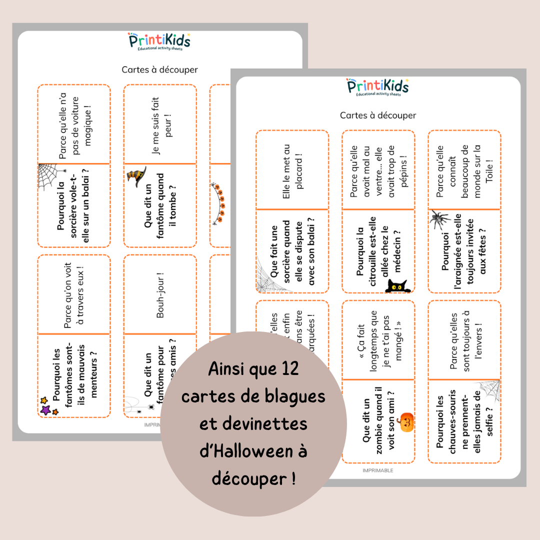 Pack d’activités Halloween gratuit à imprimer - CP CE1