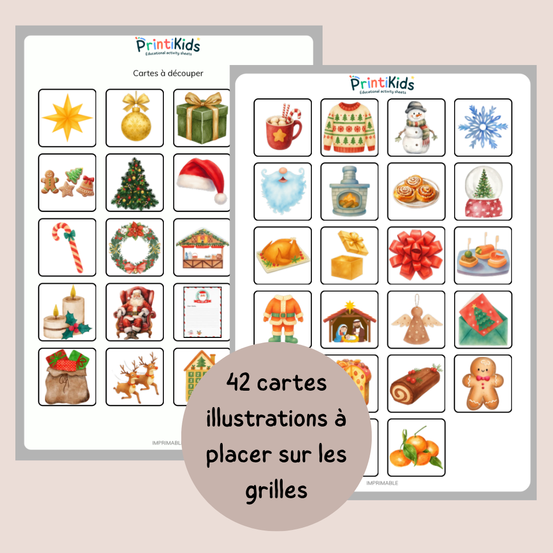 Loto de Noël – Jeu de lecture et vocabulaire - CP CE1
