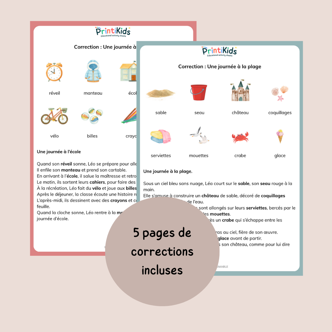 Lecture illustrée – Mots à compléter | CP