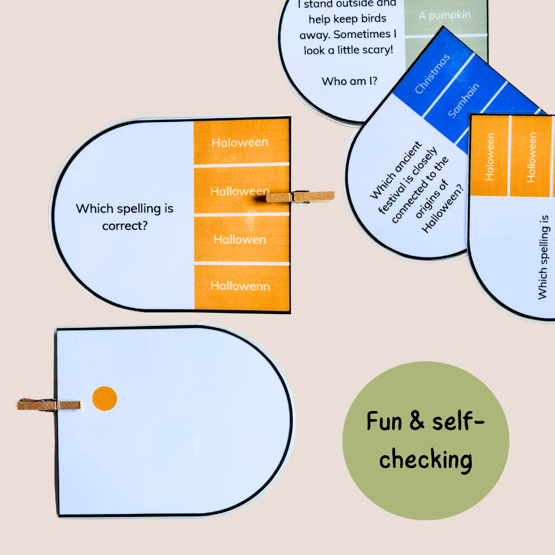 Halloween Clip Cards – Reading & Comprehension – Grade 1–3