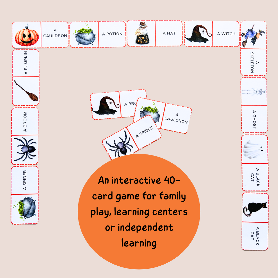 Halloween Dominoes – Printable Reading & Vocabulary Game – Grade 1–2