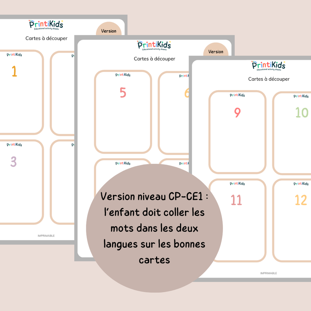 🇫🇷🇬🇧 Les mois de l’année bilingues français anglais – jeu éducatif de manipulation - GS CP CE1